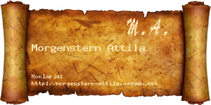 Morgenstern Attila névjegykártya